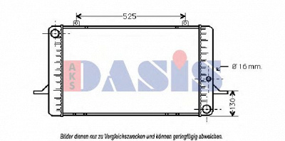 AKS DASIS 090380n -  Радиатор, охлаждение двигателя